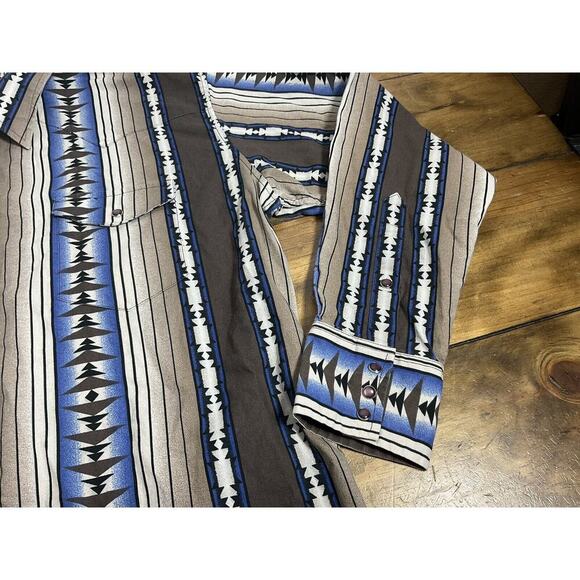 Panhandle Slim Western Shirt Long Sleeve Men’s XL Aztec Cowboy Pearl Snap - Picture 2 of 10
